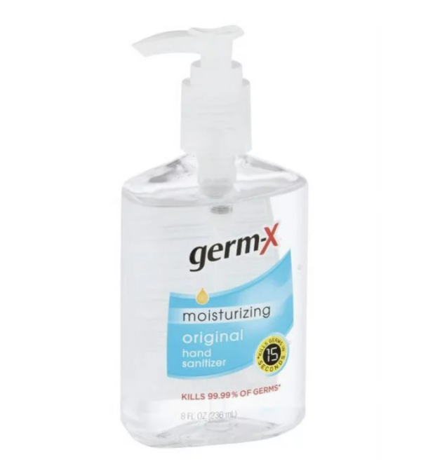 Germ-X Original Hand Sanitizer with Pump, Bottle of Hand Sanitizer, 8 fl oz