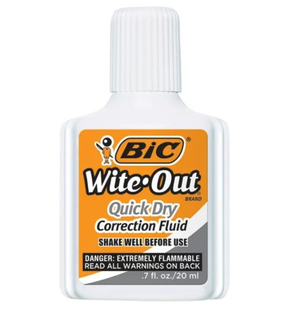 BIC Wite-Out Brand Extra Coverage Correction Fluid, 20 ml