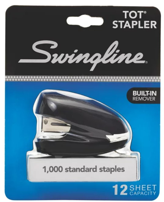 Swingline Tot Stapler, Built-in Staple Remover, 12 Sheets