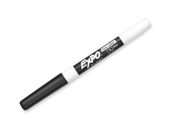 Expo Low Odor Dry Erase Markers, Fine Tip, Black, 1 piece