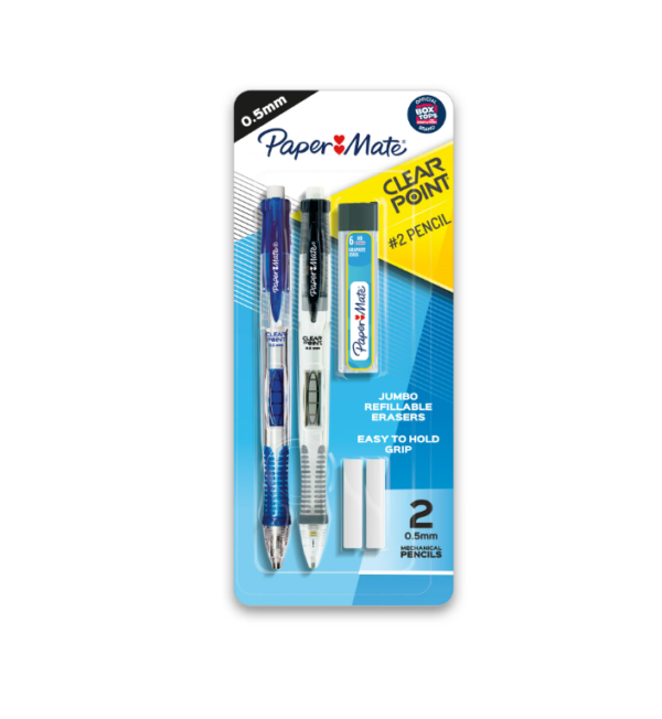 Paper Mate Clearpoint - Mechanical pencil - graphite - 2 - 0.7 mm - retractable - with eraser.