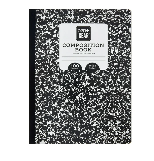 Pen + Gear Composition Book, Wide Ruled, 100 Pages, 9.75